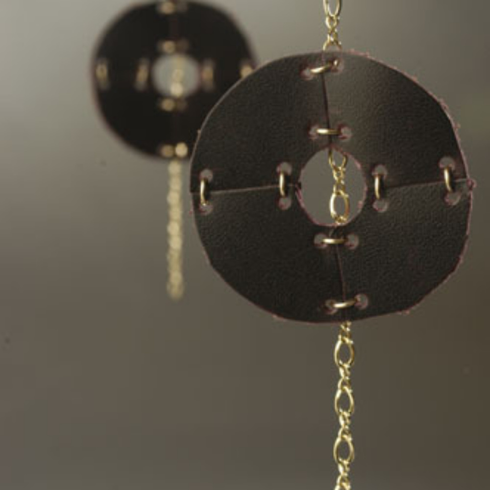 NWT Handmade Chocolate Brown Hoop earrings w/ gold